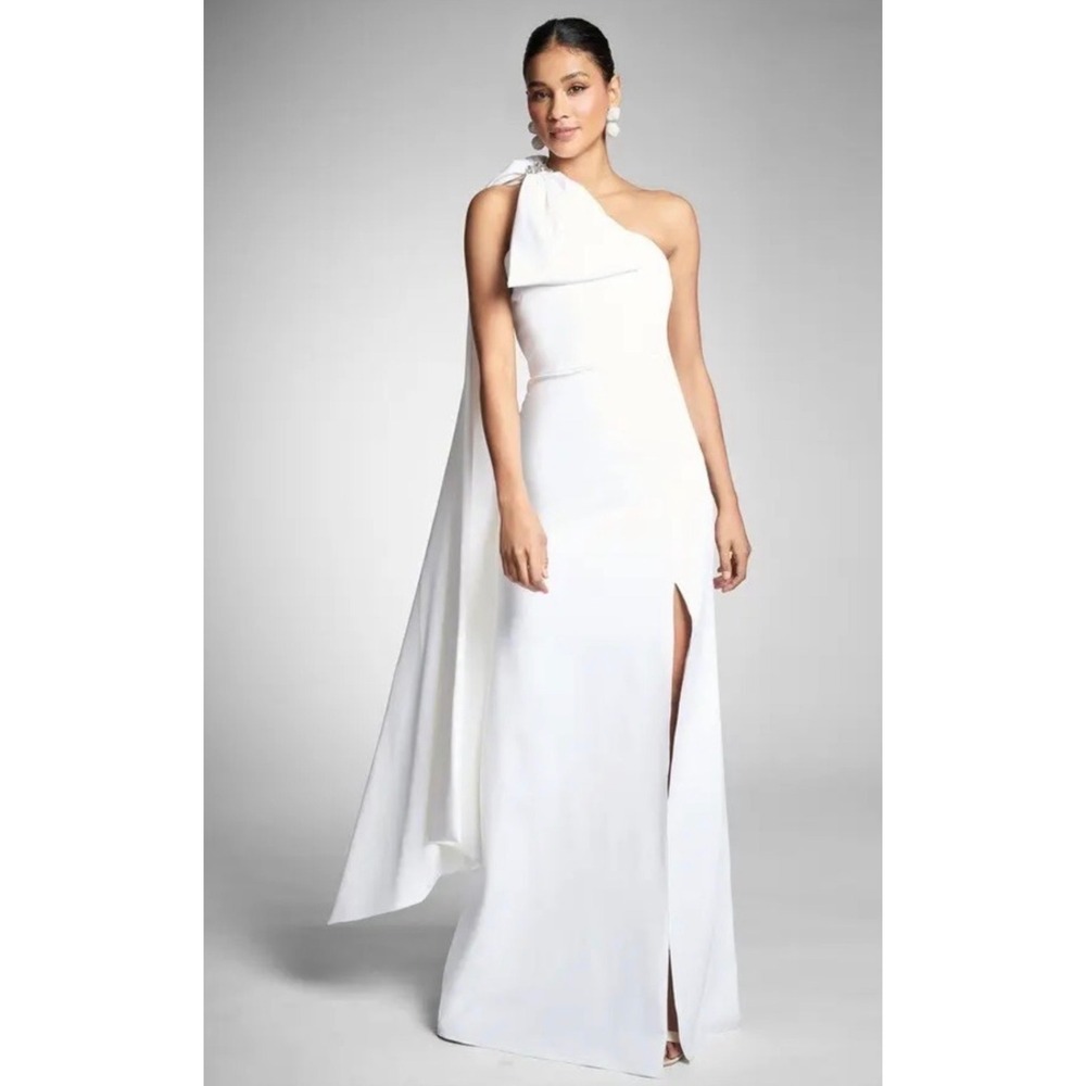 Sachin & Babi Valeria Ivory Single-Shoulder Embellished‎ Gown – Size 8 NWT